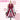 【Size S-2XL】DokiDoki-R Anime Cosplay Costume Red Dress Pink Ruffled Hem