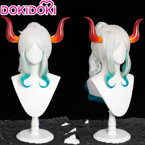 【Ready For Ship】DokiDoki Anime Cosplay Wig Horn Long Curly Gradient