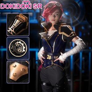【Ready For Ship】【Size S-3XL】【LAST BATCH】DokiDoki-SR Anime Game Cosplay Costume Female Uniform Blue Black