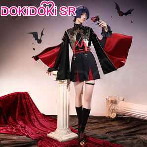 DokiDoki-SR Game Genshin Impact Cosplay Scaramouche Doujin Costume Rose Ashes Wanderer