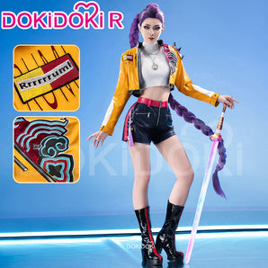 【Size XS-3XL】DokiDoki-R Movie Anime KPop Demon Hunters Cosplay Rumi Costume How lt's Done HUNTR/X