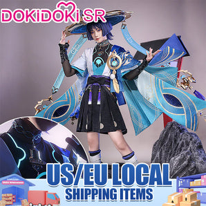 【US/EU LOCAL SHIPPING 】【Size S-3XL】【Bust Lighting】DokiDoki-SR Game Genshin Impact Cosplay Wanderer Costume Scaramouche Fatui Harbingers