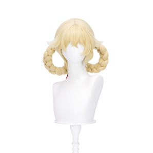 DokiDoki Game Genshin Impact Cosplay Jahoda Wig Long Yellow Hair Song of the Welkin Moon