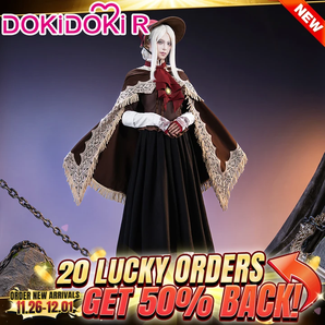 【BFCM New Arrivals】【Size S-3XL】DokiDoki-R Game Bloodborne Cosplay The Doll Costume Black Dress