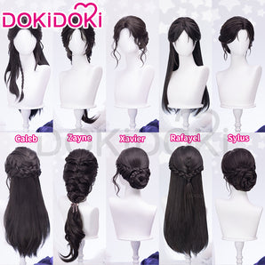 DokiDoki Game Love And Deepspace Cosplay Protagonist MC Wedding Wig Xavier / Sylus / Zayne / Rafayel / Caleb  Black Hair Buns