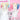 【Ready For Ship】DokiDok Anime Cosplay dyeing Wig / Tattoo Stickers/Earring Long Curly Pink Blue Wig