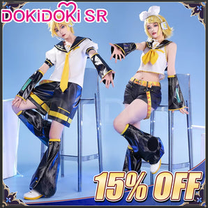 【Ready For Ship】【Clearance Sale】【Size S-2XL】Dkidoki-SR Vsinger Cosplay Kagamine Rinn / Kagamine Lenn Costume