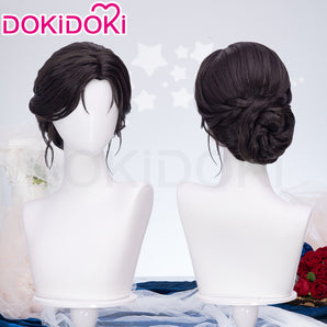 DokiDoki Game Love And Deepspace Cosplay Protagonist MC Wedding Wig Xavier / Sylus / Zayne / Rafayel / Caleb  Black Hair Buns