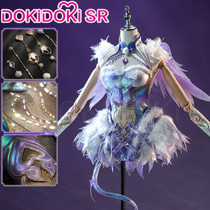 【Last Batch】DokiDoki-SR Game NARAKA: BLADEPOINT Cosplay ZIPING YIN Costume / Wig / Shoes Champion Forged Ethereal Glow Yin Ziping