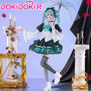 【In Stock】DokiDoki-R Cosplay Female Costume Green Dress Gothic