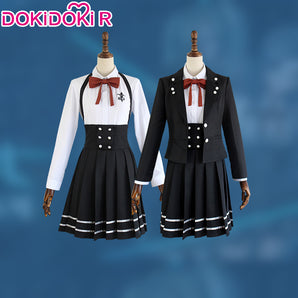 DokiDoki-R Game Cosplay Black White Dress Costume Halloween