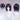 【Ready For Ship】DokiDoki Anime Cosmic Princess Kaguya! Cosplay Iroha Sakayori Wig Short Purple Blue Hair Bun