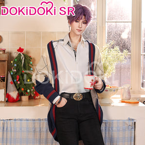 DokiDoki-SR Game Love and Deepspace Cosplay Rafayel Costume Sweater Asymmetrical Romance Casual Wear