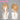 【Ready For Ship】DokiDoki Game Cosplay Clloud Wig Short Straight Blonde Hair Double Ponytail Braid Dress