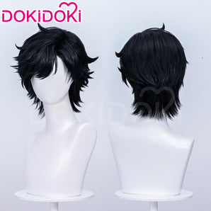 DokiDoki Game Arknights Cosplay Endministrator Male Wig Short Black Hair