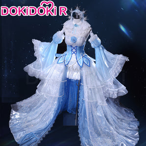 【Ready For Ship】【Last Batch】DokiDoki-R Anime Cosplay Costume Blue White Dress Crystal Dress Ver