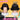 【Ready For Ship】【Kids Version】DokiDoki Movie Anime Cosplay Women Wig Short Black Hair Double Buns