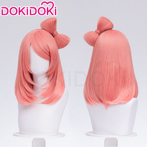 DokiDoki Anime Cosplay Wig Long Straight Pink Wig