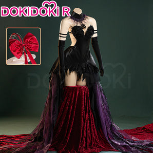 【Partially Ready For Ship】【Size S-2XL】DokiDoki-R Anime Cosplay Costume Demon Black Purple Dress Halloween