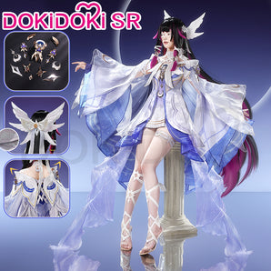 【Ready For Ship】【Size S-3XL】DokiDoki-SR Game Genshin Impact Cosplay Columbina Costume Moon Maiden Song of the Welkin Moon Nod Krai Fatui Harbingers Halloween