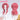 【Ready For Ship】【Last Batch】DokiDoki Movie Anime Cosplay Men Wig Long Curly Pink Hair