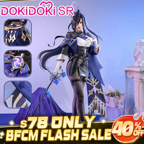【BFCM Flash Sale 40% OFF 26th Nov 12:00 AM PST】DokiDoki-SR Game Genshin Impact Cosplay Fontaine Clorinde Costume Women