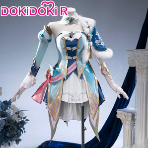 【Partially Ready For Ship】【Size S-2XL】DokiDoki-R Game Genshin Impact Cosplay Vesna Costume Snezhnaya Sudden Snow