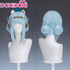 DokiDoki Game Genshin Impact Cosplay Ineffa Blue Wig