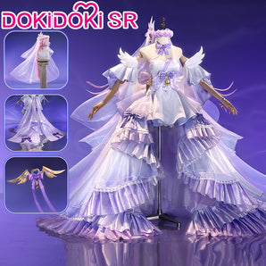 【Partially Ready For Ship】DokiDoki-SR Game Honkai Impact 3rd Cosplay Elysia Costume Purple Dress Elegy of the Flower Doujin