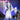 【Size S-2XL】DokiDoki-R Game Cosplay White Blue Costume Halloween