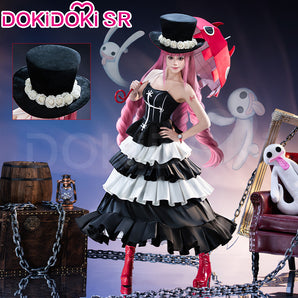 【Partial Ready For Ship】【Size S-3XL】 DokiDoki-SR Anime Cosplay Princess Ghost Black White Time Skip Costume / Hat Halloween