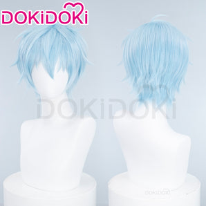 【Ready For Ship】DokiDoki Anime Cosplay Wig Short Straight Blue Hair