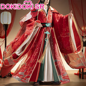 DokiDoki-SR Anime Mo Dao Zu Shi  Lan Wangji Cosplay Red Wedding Costume Men LanWangJi  Dao Mo To Shi MDZS Hong Yi Hua Fu