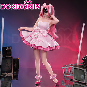 【Partially Ready For Ship】【Size XS-4XL】DokiDoki-R Music Project Cosplay Zombie Idol Costume Pink Dress Halloween