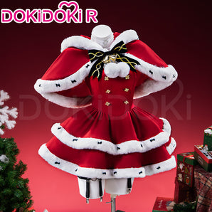【In Stock】DokiDoki-R Game Cosplay Costume Christmas Red Dress