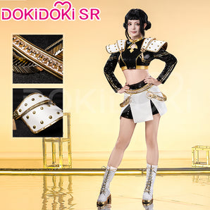 【Size S-3XL】DokiDoki-SR Movie Anime KPop Demon Hunters Cosplay Zoey Costume GOLDEN HUNTR/X