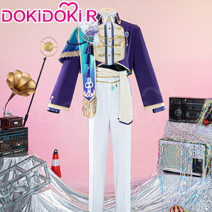 【Size XS-3XL】DokiDoki-R Game Cosplay Kamiishiro Ruii Crown of Suit Costume King of Clubs