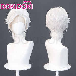 【Ready For Ship】【Front Lace】DokiDoki Game Far Beyond the World Cosplay Xia Xiaoyin Wig Short White xiaxiaoyin