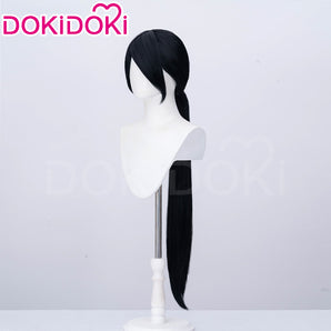 DokiDoki Game Valorant Halloween Sage Cosplay Long Black 100 CM Wig