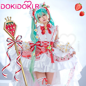 【Size S-2XL】DokiDoki-R Cosplay Costume Strawberry Dress 15th anniversary