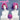 【Ready For Ship】DokiDoki Game Wig Short Pink Purple Hair