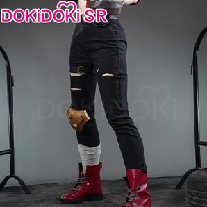 【Size S-3XL】DokiDoki-SR Game Cosplay Black Red Costume EMO