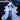 【Ready For Ship】【Last Batch】DokiDoki-R Anime Cosplay Costume Blue White Dress Crystal Dress Ver