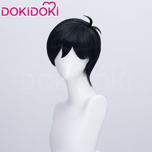 DokiDoki Game OMORI Cosplay Sunny Wig Short Straight Black Hair