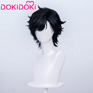 DokiDoki Game Arknights Cosplay Endministrator Male Wig Short Black Hair