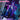 DokiDoki-R Game Cosplay Costume Spiirit Bloossom Purple Bule / Horns / Wig Long Purple Hair