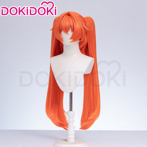 DokiDoki Game Zenless Zone Zero Cosplay Orphie Wig Long Straight Orange Hair ZZZ