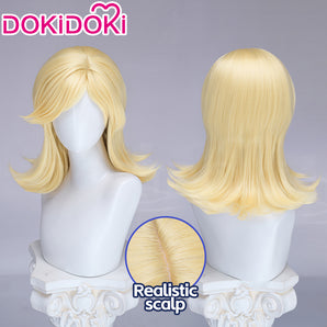 【Ready For Ship】DokiDoki Mange Anime Cosplay Wig Blonde Long Curly Hair
