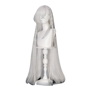 DokiDoki Game Genshin Impact Cosplay Istaroth Wig Long Straight Silver Hair