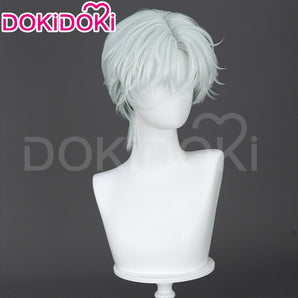 DokiDoki Anime Manga Cosplay Wig Short Curly White Hair